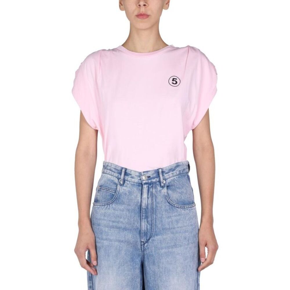 DEPARTMENT FIVE Graphic Cotton T-Shirt Women PINK T-Shirts & Tops